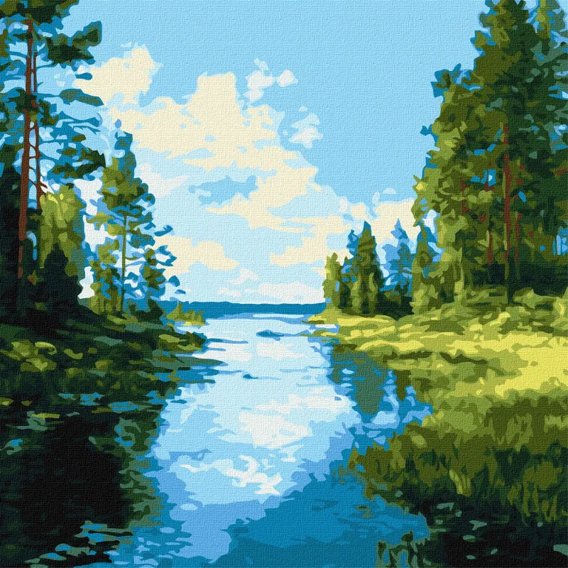 Painting by numbers - Shadow and Sparkle of Water ©art_selena_ua