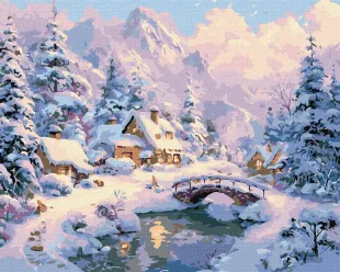Malen nach Zahlen - Winterkomfort in den Bergen ©art_selena_ua