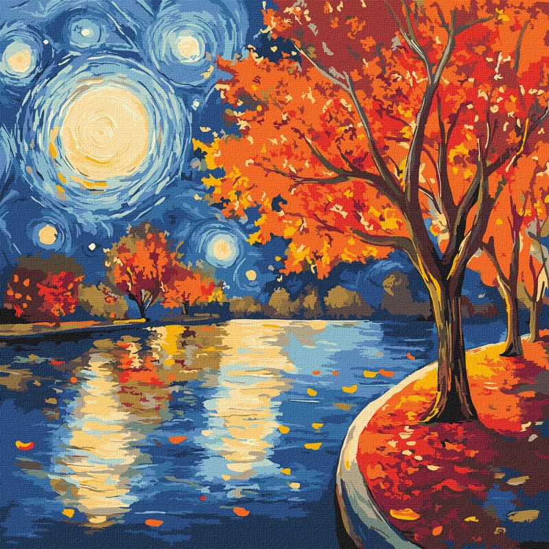 Malen nach Zahlen - Herbstnacht ©art_selena_ua