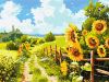 Malen nach Zahlen - Pfad durch Sonnenblumen ©art_selena_ua