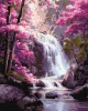 Malen nach Zahlen - Wasserfall im rosa Wald ©art_selena_ua