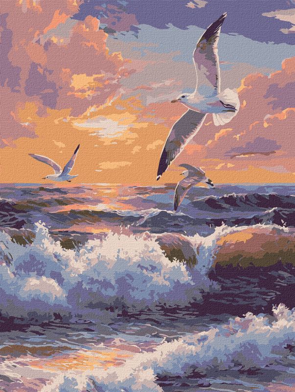 Malen nach Zahlen - Über den Wellen fliegen ©art_selena_ua