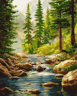 Malen nach Zahlen - Ein Bach mitten im Wald ©art_selena_ua