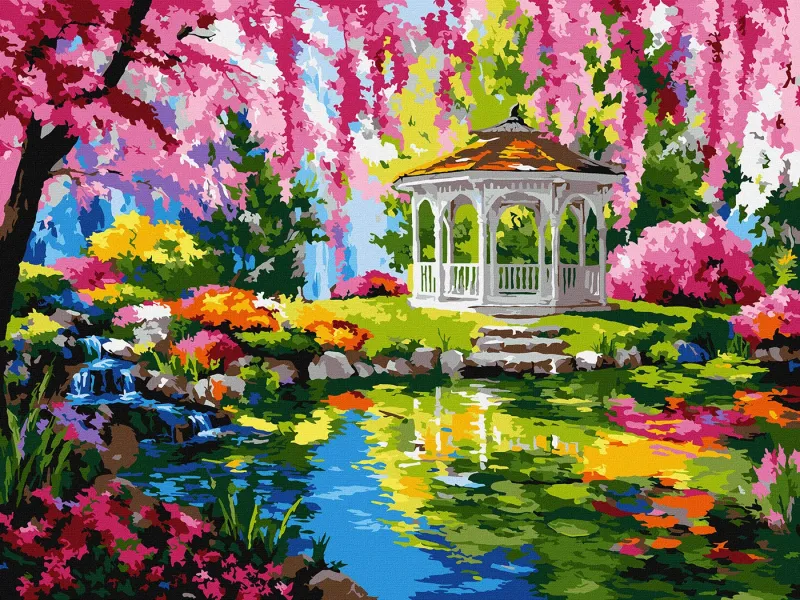 Painting by numbers - Colored gazebo ©art_selena_ua