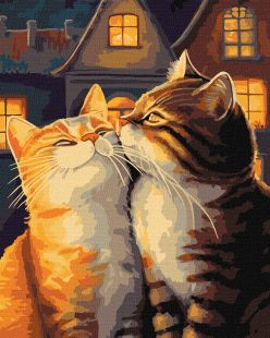 Malen nach Zahlen - Verliebte Katzen ©art_selena_ua