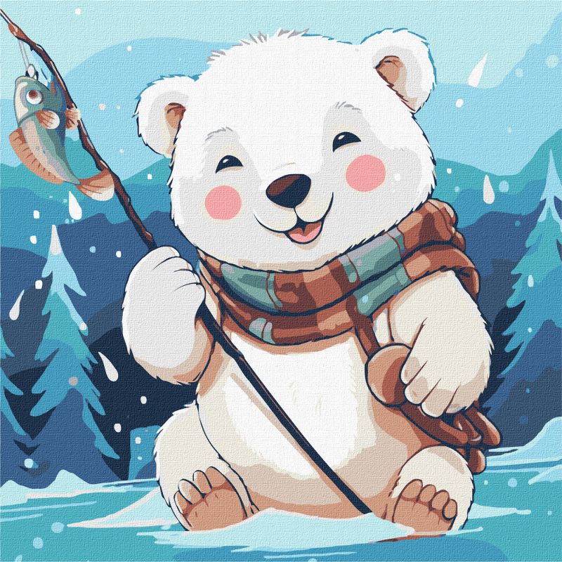 Malen nach Zahlen - Winterliches Fischen ©art_selena_ua