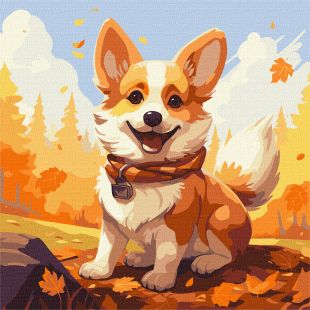 Malen nach Zahlen - Verspielter Corgi ©art_selena_ua