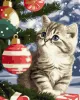 Malen nach Zahlen - Kätzchen unter dem Weihnachtsbaum ©art_selena_ua