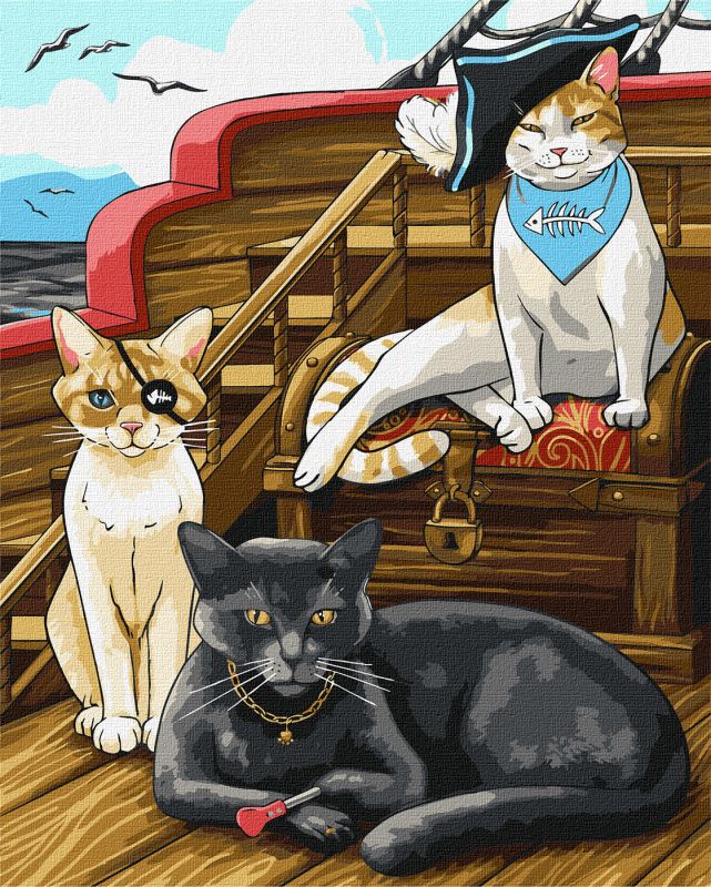 Painting by numbers - Fluffy pirates ©art.irina.pass