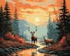 Painting by numbers - Refined deers ©art_selena_ua