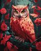 Painting by numbers - Colorful owl with extra metallic paints ©art_selena_ua