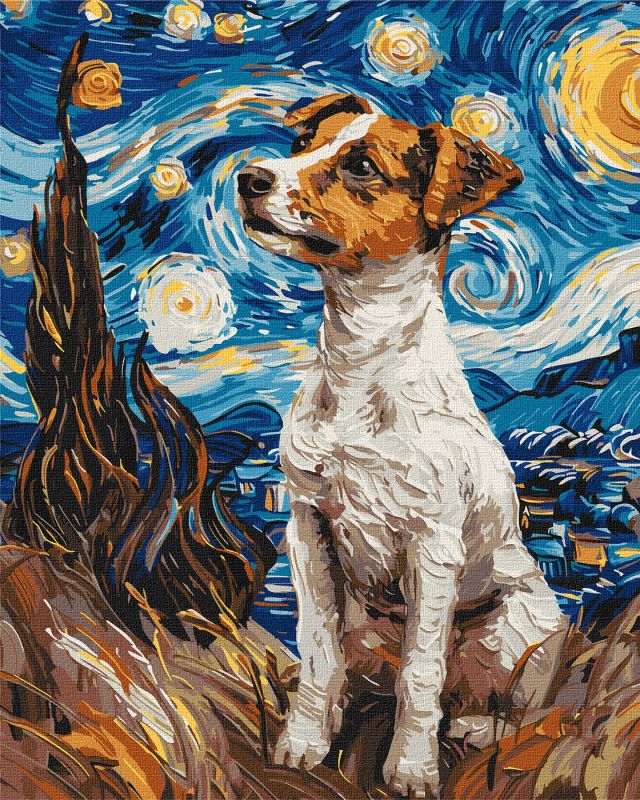 Painting by numbers - An adorable jack russell ©art.solomiia