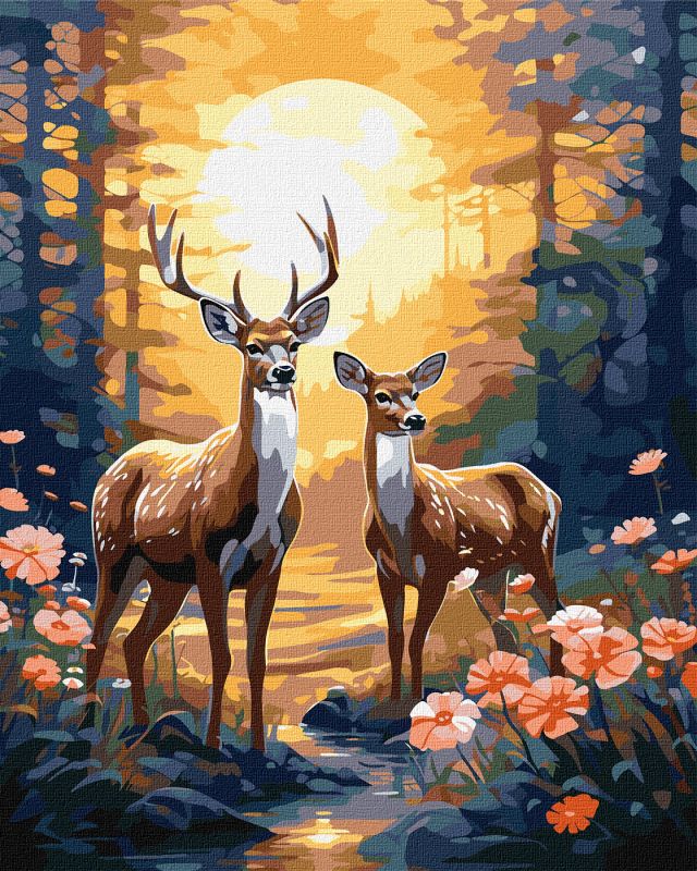 Malen nach Zahlen - Anmutige Rentiere ©art_selena_ua