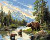 Painting by numbers - Bear and cubs ©art_selena_ua