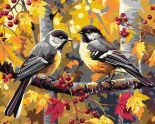 Malen nach Zahlen - Ein Paar blaue Vögel ©art_selena_ua