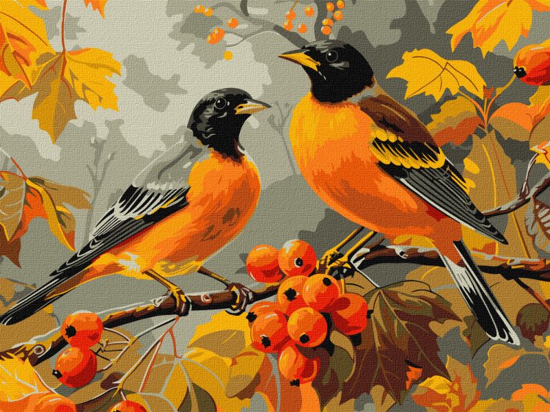 Malen nach Zahlen - Vögel im Garten ©art_selena_ua