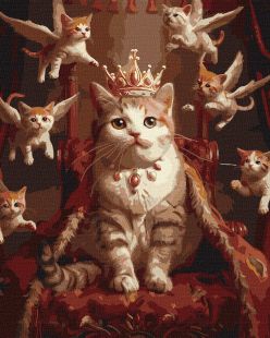Malen nach Zahlen - Die königliche Katze ©art_selena_ua