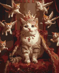 Malen nach Zahlen - Die königliche Katze ©art_selena_ua