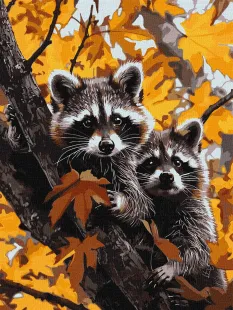 Malen nach Zahlen - Ein Waschbär-Abenteuer ©art_selena_ua