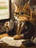 Malen nach Zahlen - Die Geschäftsmann-Katze ©art_selena_ua