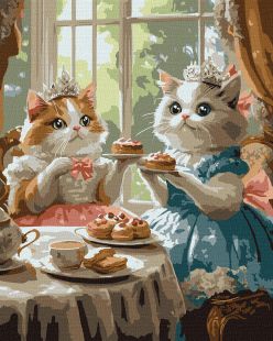 Malen nach Zahlen - Katzenfrauenparty ©art_selena_ua