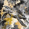 Malen nach Zahlen - Goldene Schildkröte mit extra Metallic-Farben ©art_selena_ua