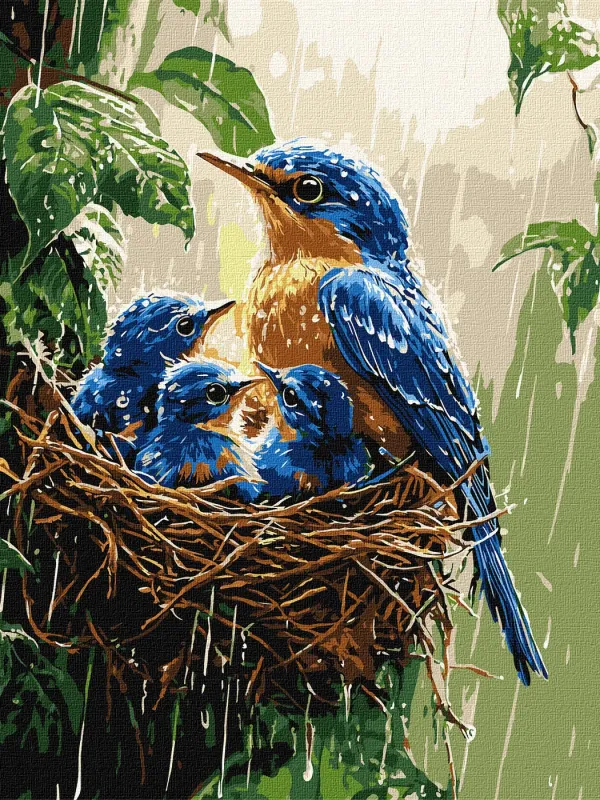 Painting by numbers - Spring rain ©art_selena_ua