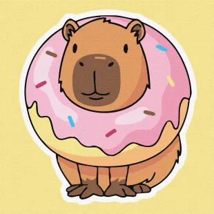 Malen nach Zahlen - Süßes Capybara ©art_selena_ua