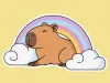 Malen nach Zahlen - Capybara und der Regenbogen