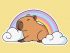 Painting by numbers - Capybara and the rainbow