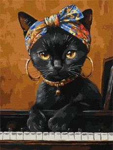 Malen nach Zahlen - Eine ungewöhnliche Katze ©art_selena_ua