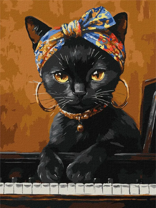 Malen nach Zahlen - Eine ungewöhnliche Katze ©art_selena_ua