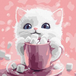 Malen nach Zahlen - Kakao für eine Katze (Bild № 1) ©art_selena_ua