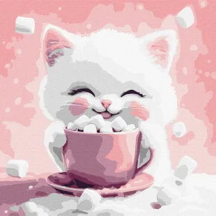 Malen nach Zahlen - Kakao für eine Katze (Bild № 2) ©art_selena_ua