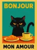 Malen nach Zahlen - Poster. Morgen mit einer Katze ©art_selena_ua