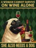 Malen nach Zahlen - Poster. Wein & Hund ©art_selena_ua