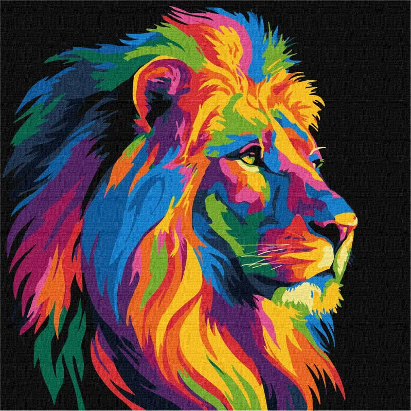 Malen nach Zahlen - Leuchtender Löwe ©art_selena_ua