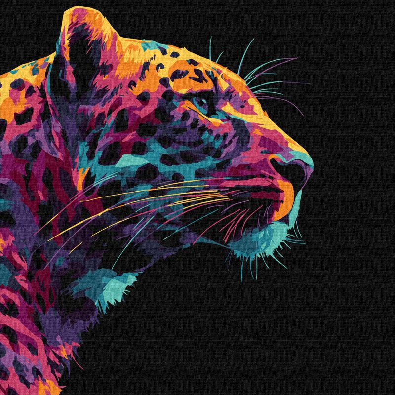 Malen nach Zahlen - Leuchtender Leopard ©art_selena_ua