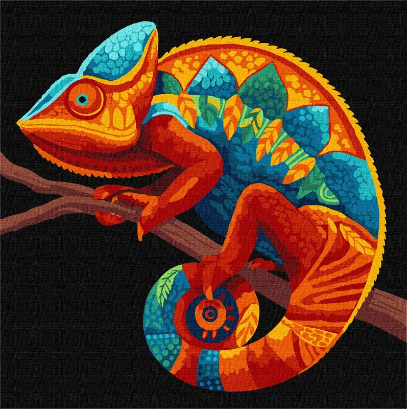 Painting by numbers - Dark chameleon ©art_selena_ua