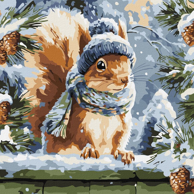 Malen nach Zahlen - Wintereichhörnchen ©art_selena_ua