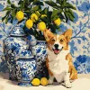 Malen nach Zahlen - Corgis und Zitronen ©art_selena_ua