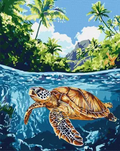 Malen nach Zahlen - Tropische Schildkröte ©art_selena_ua
