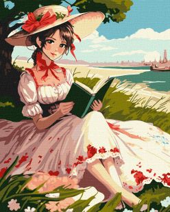Malen nach Zahlen - Enthusiastisches Lesen ©art_selena_ua
