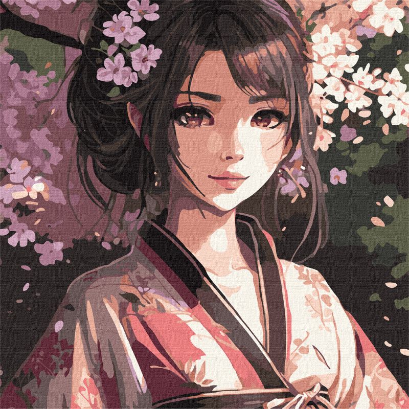 Malen nach Zahlen - Sakura-Blüte ©art_selena_ua