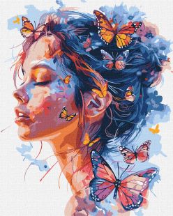 Malen nach Zahlen - Das Mädchen und die Schmetterlinge ©art_selena_ua