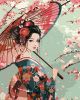 Malen nach Zahlen - Die Dame im Kimono ©art_selena_ua