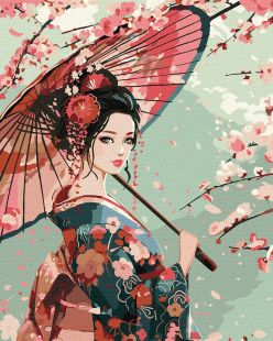 Malen nach Zahlen - Die Dame im Kimono ©art_selena_ua