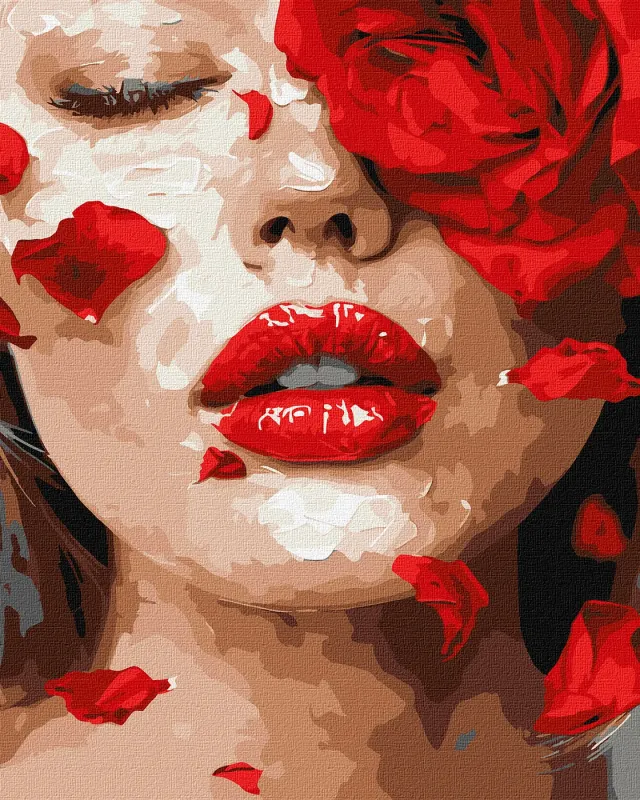 Painting by numbers - Rose petals ©art.solomiia