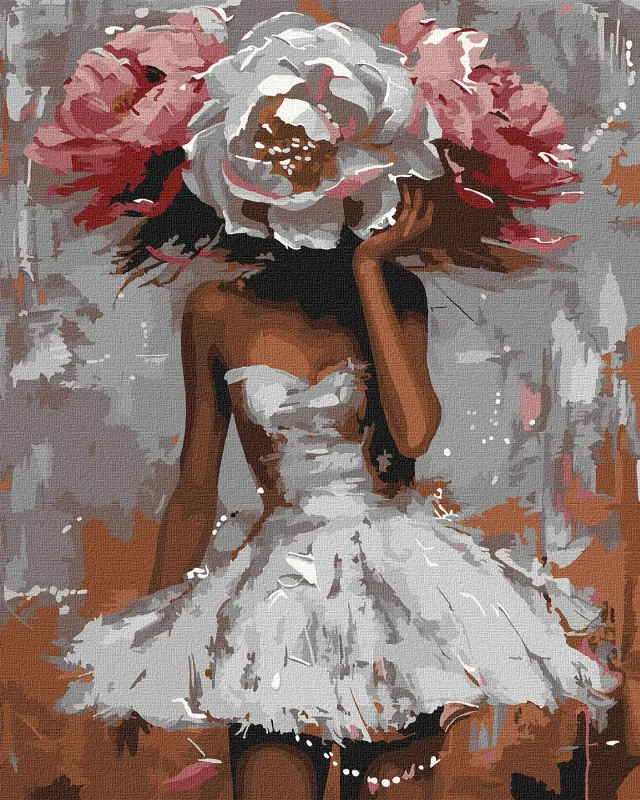 Painting by numbers - A flower mystery with extra metallic paints ©victoria_art