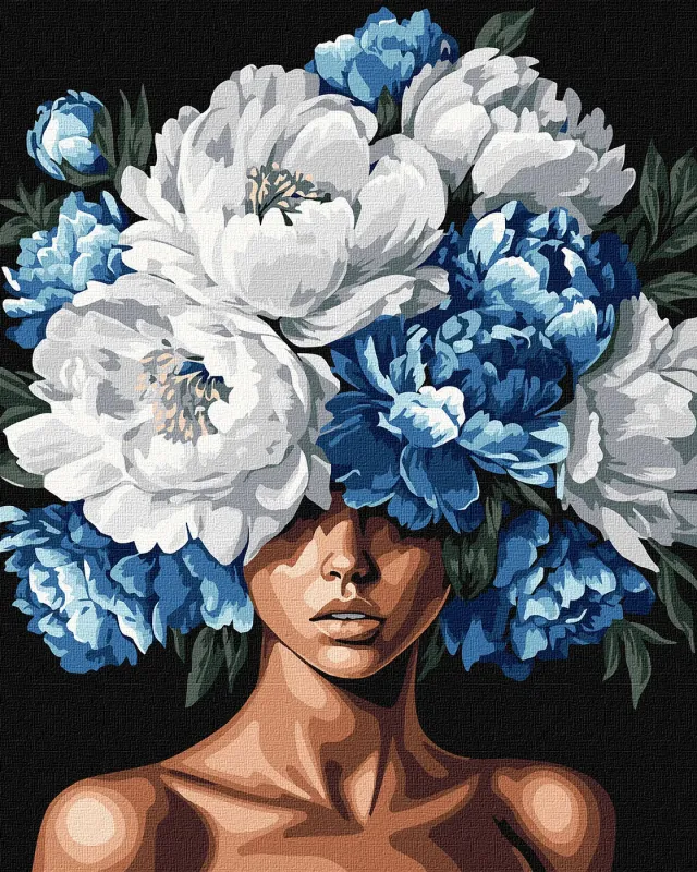 Painting by numbers - A blooming thought with extra metallic paints ©victoria_art___